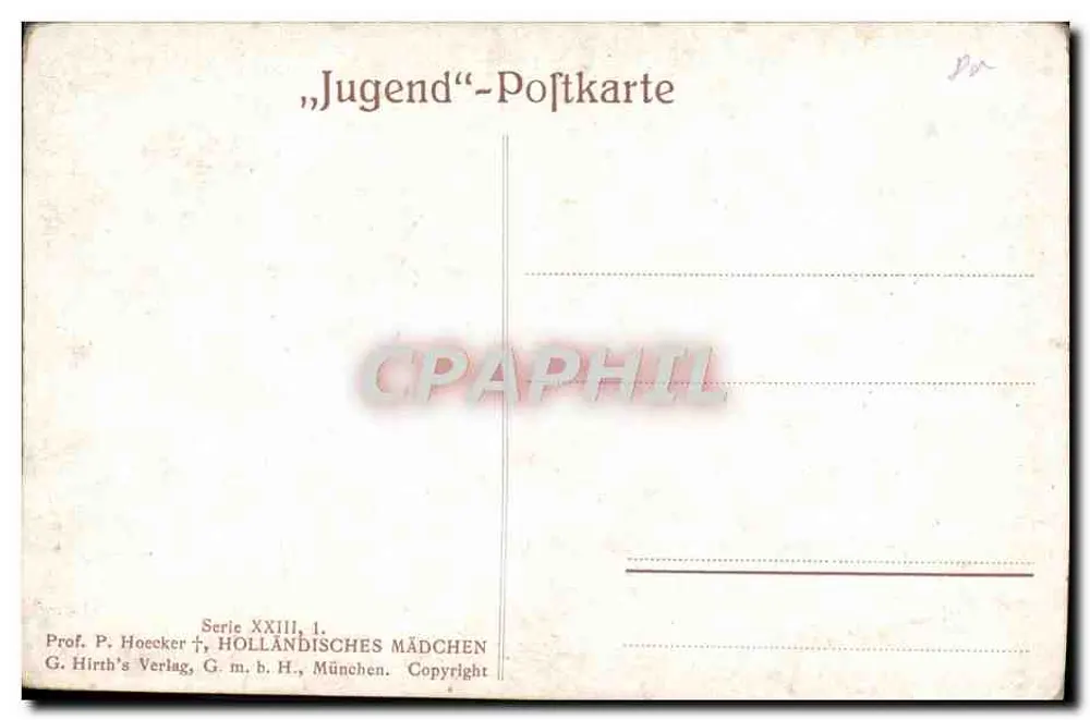 Menina Holandesa — Prof. P. Hoecker — G. Hirth's Verlag, München - Verso