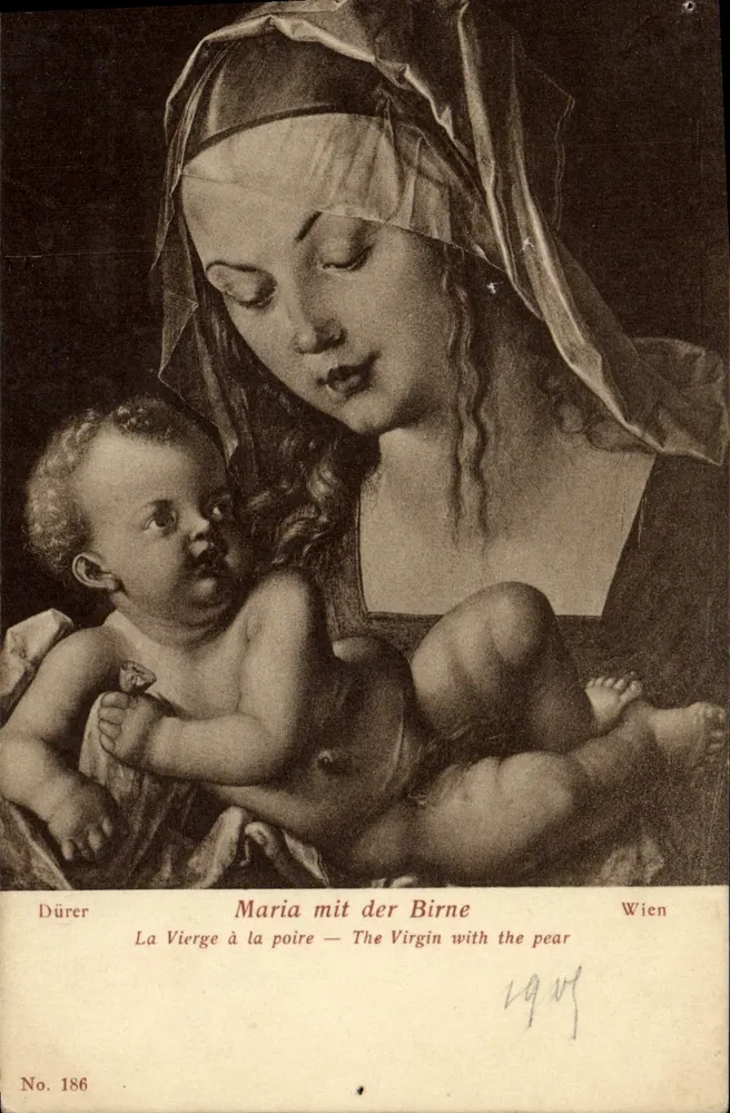 Die Jungfrau mit der Birne — Dürer — Nr. 186 - Vorderseite