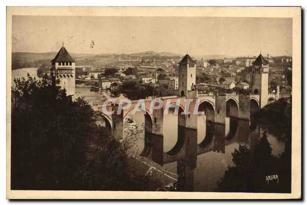 Cahors — O Ponte Valentré (século XIV) — ARGRA - Frente