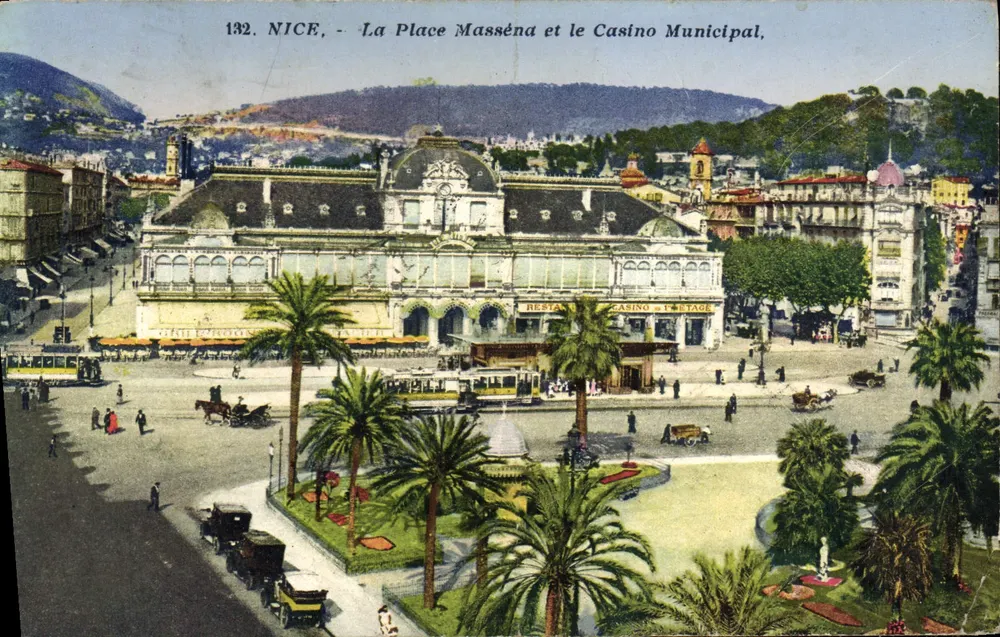Nice — Place Masséna und das Municipale Casino — unbekannter Verlag, Nr. 132 - Vorderseite