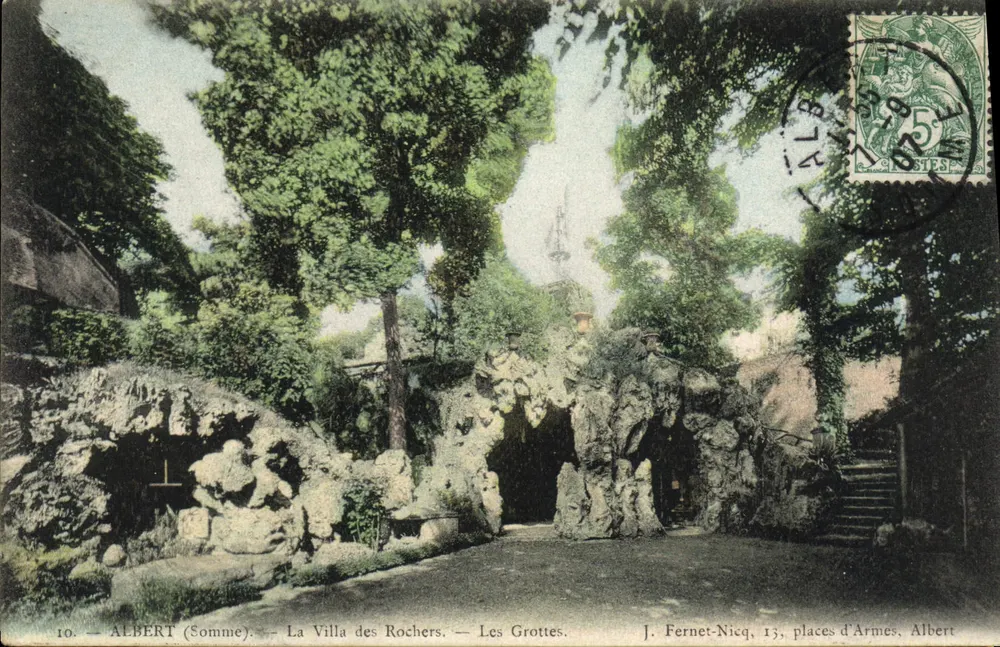 Albert (Somme) — A Villa dos Rochos — As Grutas — J. Fernet-Nicq, 13, places d'Armes, Albert - Frente