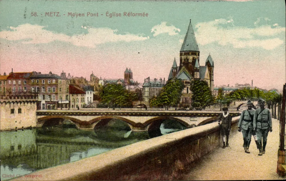 Metz - Moyen Pont - Reformierte Kirche — Foto von Ch. Bergeret, n°58 - Vorderseite