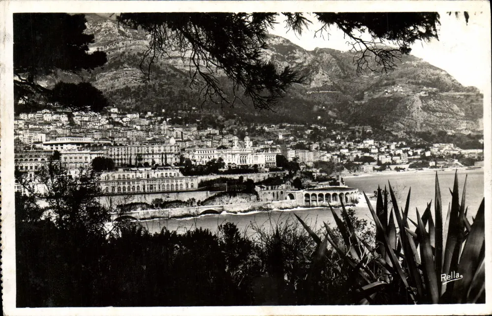 Monte-Carlo — vista dos Jardins de Mônaco — Rella, n°580 - Frente