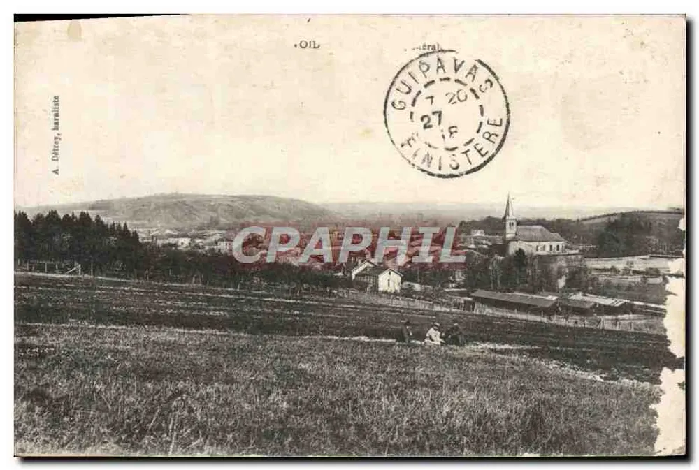 Guipavas, Finistère — vista panorâmica com igreja — A. Dufrey, lamellista - Frente