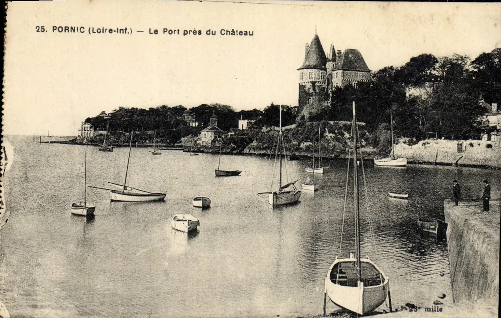 Pornic (Loire-Inf.) — O Porto Próximo ao Castelo — F. Chapeau, Imp. Edil., Nantes - Frente