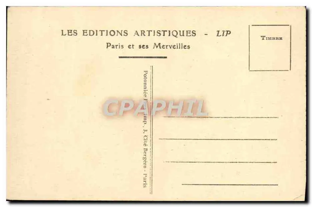 Paris - Das Palais und der Garten des Luxembourg — LIP Luxembourgb Palace and Garden - Rückseite