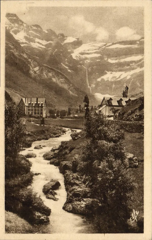 Gavarnie — Der Gave und der Cirque vom Dorf aus gesehen — Éditions Pyrénées-Océan, Toulouse - Vorderseite