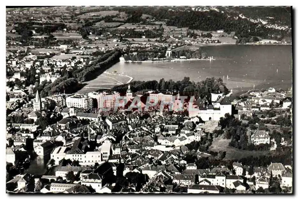 Annecy — Vista geral e o Lago — Edições G. DOUCHET - Frente