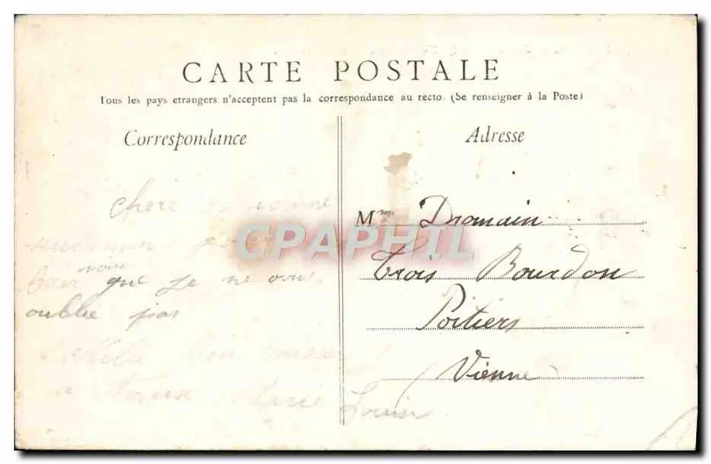 Nîmes — Garten der Fontaine — Die Höhle — Verlag O. A. Nîmes - Rückseite