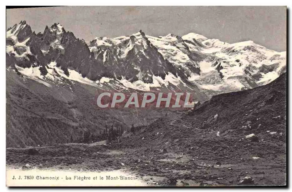 Chamonix - La Flégère und der Mont-Blanc — J. J. 7859 — Julillien frères, Genf - Vorderseite