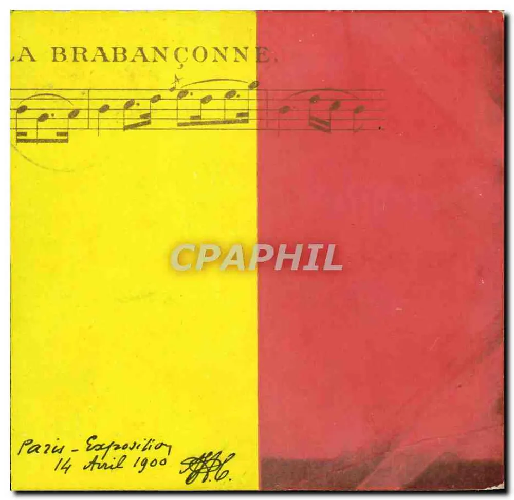 A Brabançonne — Exposição 14 Abril 1900 — Paris - Frente