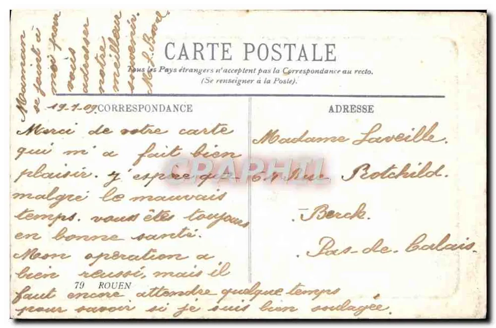 Torre de Joana d'Arc — Rouen — Editor L.L. - Verso
