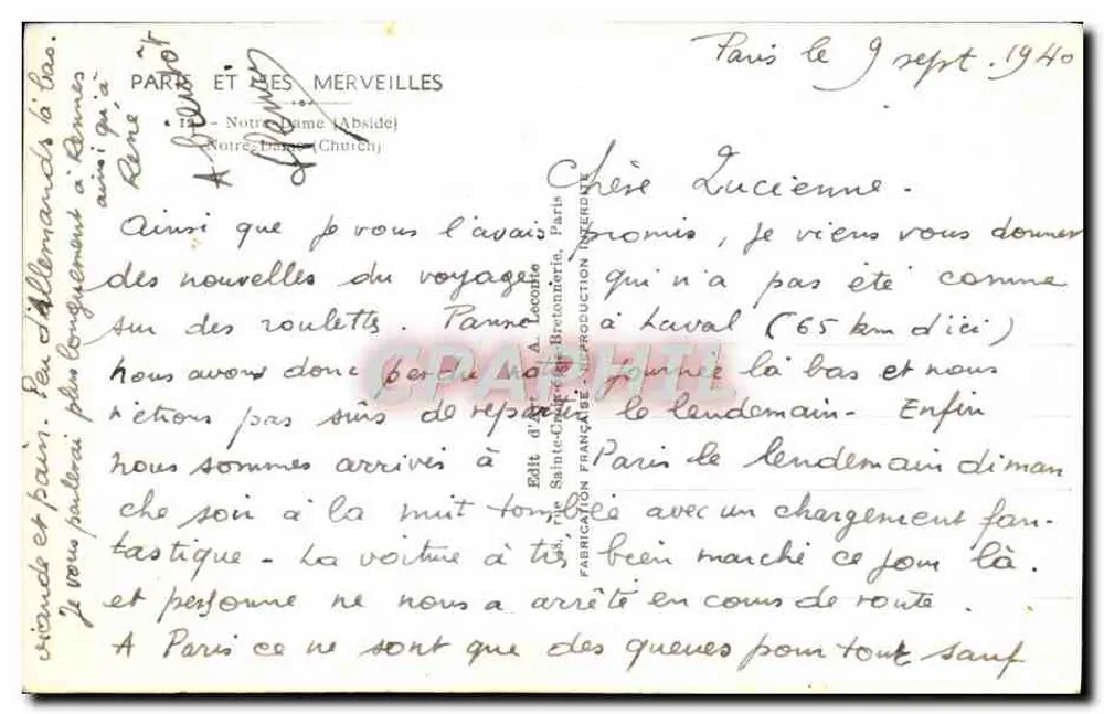 Nossa Senhora de Paris — vista da Sena — Guy - Verso