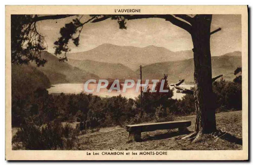See CHAMBON und die MONTS-DORE — L'Auvergne — Verleger B. C. (1104) B. Chambon - Vorderseite