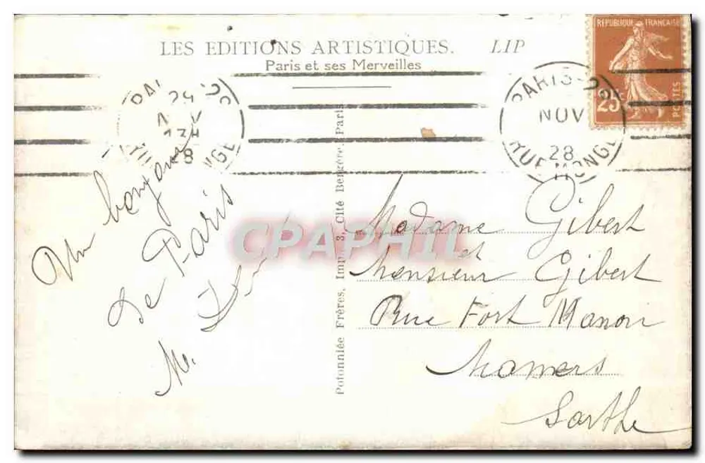 Paris - Das Collège de France — Verlag LIP, n° 253 - Rückseite