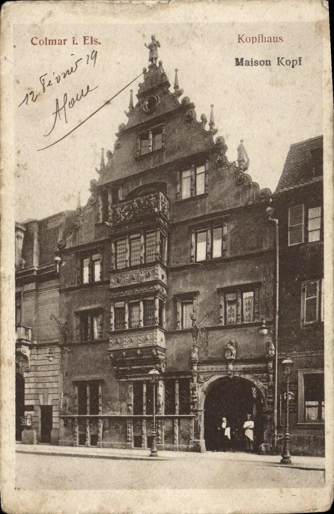 Colmar i. Els. — Dom Kopf — wydawca W. Storhuger Söhne, Strasbourg - Awers