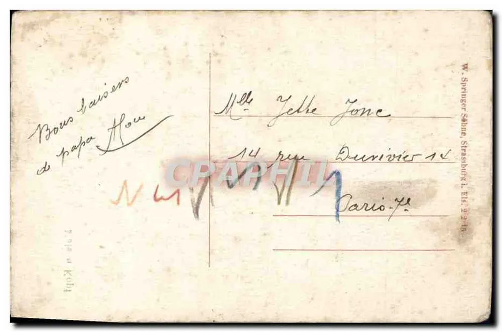 Colmar i. Els. — Dom Kopf — wydawca W. Storhuger Söhne, Strasbourg - Rewers