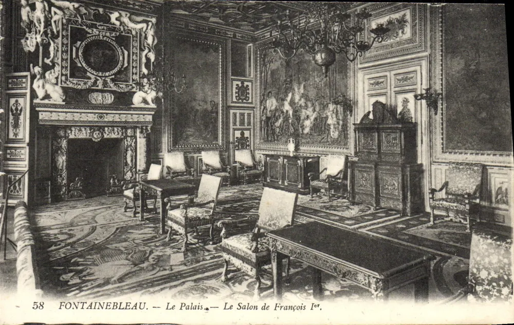 Fontainebleau — Das Schloss — Der Salon von François I — n°58 - Vorderseite