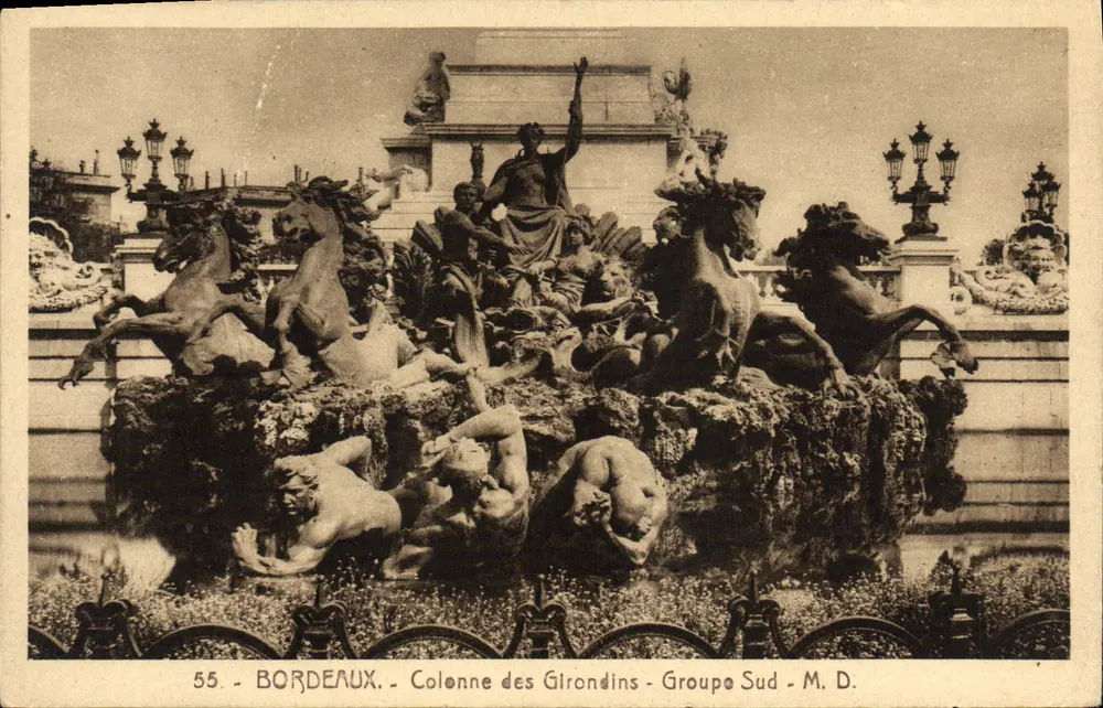 Bordeaux - Säule der Girondinen - Südgruppe - M.D. - Vorderseite