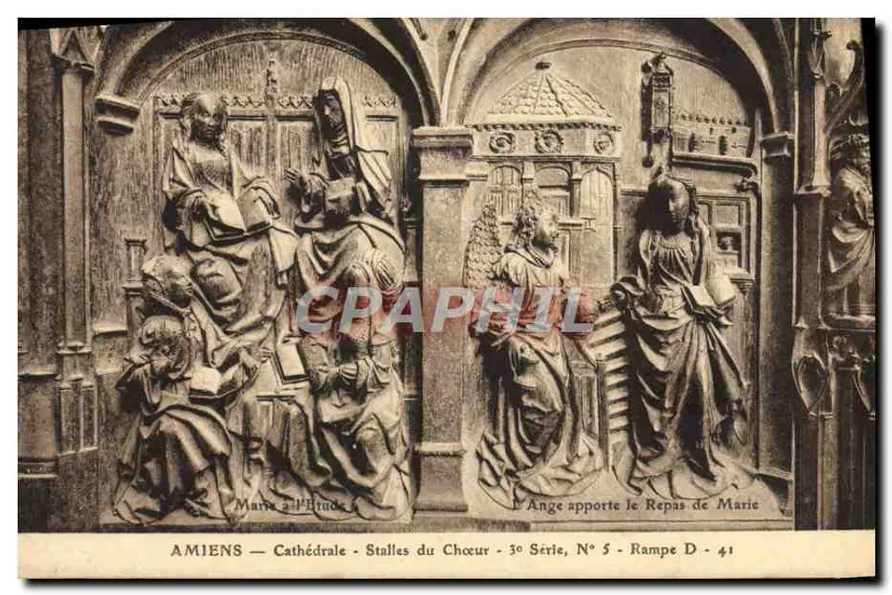 Amiens — Catedral — Stalles do Coro — 3ª Série, N° 5 — Rampe D - 41 - Frente