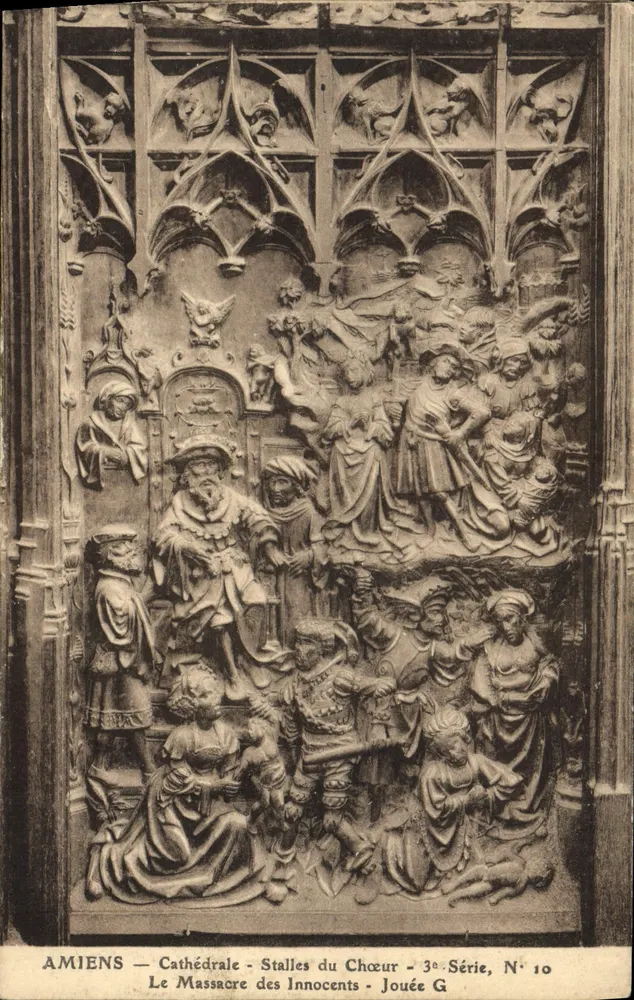 Amiens — Kathedrale — Chorbank — Das Massaker der Unschuldigen — 3. Serie, Nr. 10 - Vorderseite