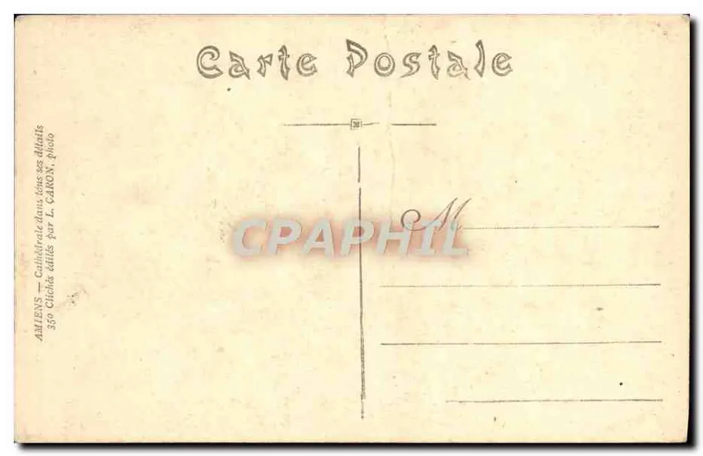 Amiens — Kathedrale — Chorbank — Das Massaker der Unschuldigen — 3. Serie, Nr. 10 - Rückseite