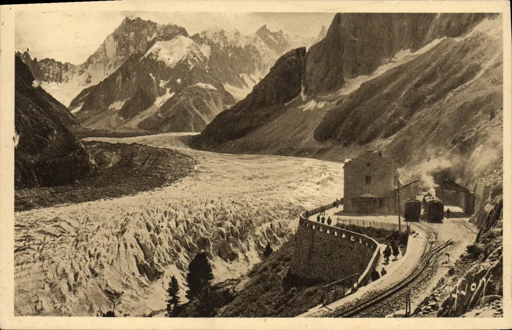 Die Mer de Glace von der Hôtel du Montenvers aus — Chamonix-Mont-Blanc — YVON Kunstausgabe - Vorderseite