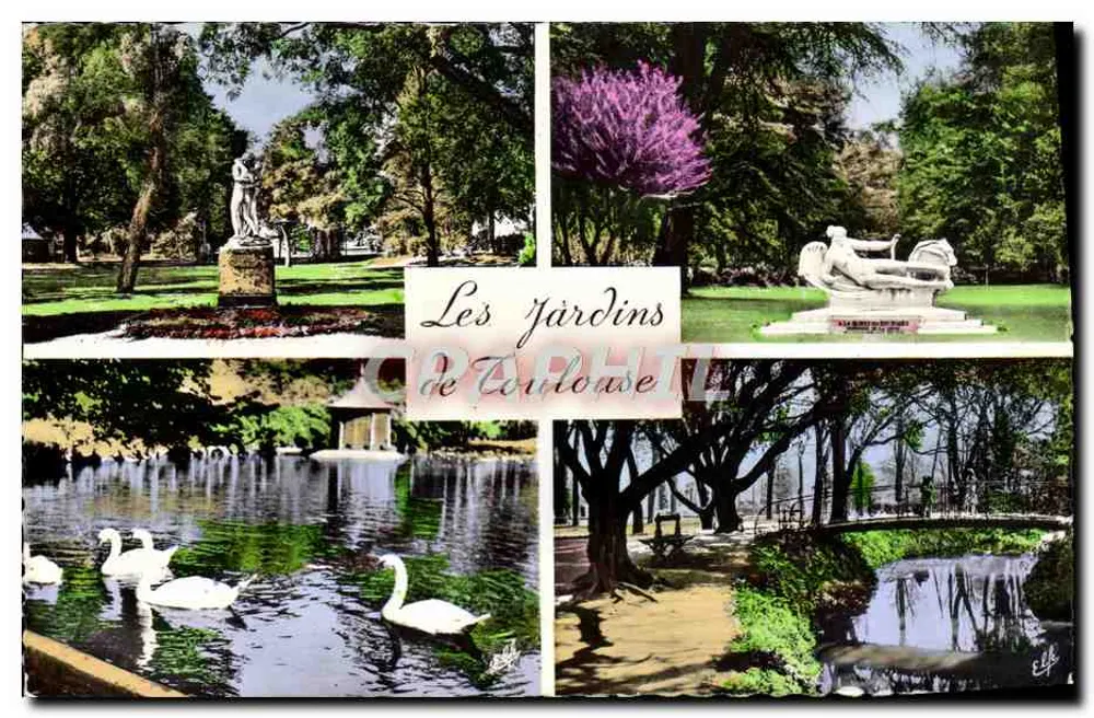 I giardini di Toulouse — vista panoramica — editore: La Rouche, n° 401 - Recto