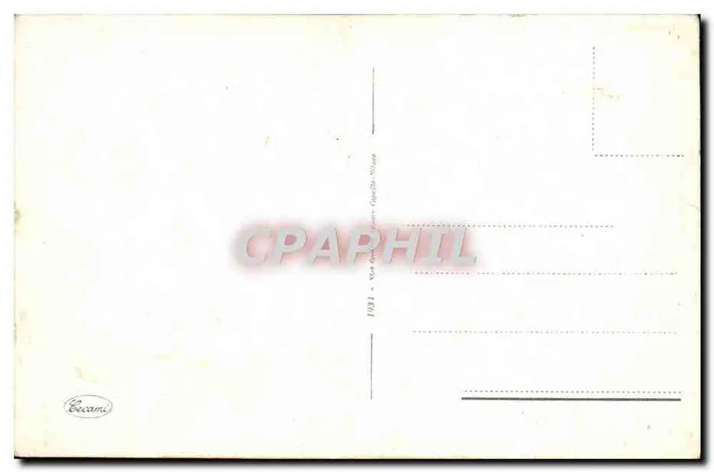 San Remo - Casino Municipal — editor E. Cucani, n° de série 1931 - Verso