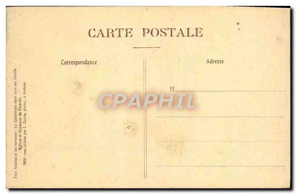Amiens — Kathedrale — Chorbanken — 9. Serie, Nr. 12 - Rückseite