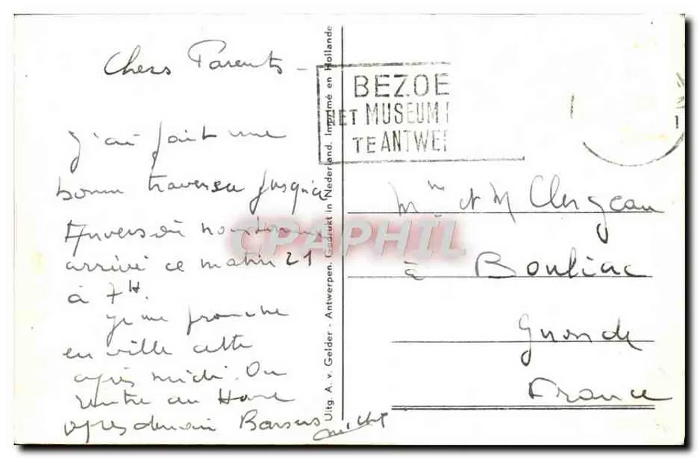 Antwerpen — Torengbouw, Het Steen, Middenstation — editor Bezoe & Museum - Verso