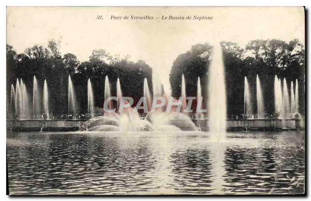 Parc de Versailles — Der Bassin de Neptune — J. Bellamy, Versailles - Vorderseite