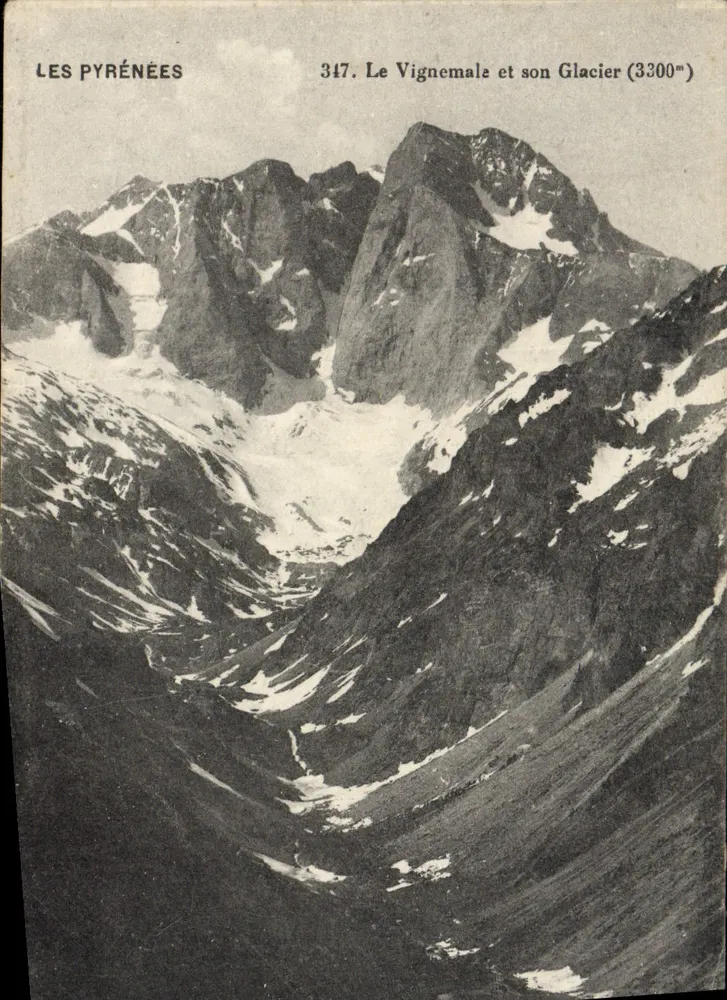 Os Pirineus — O Vignemale e seu Glacier (3300m) — Série 347 - Frente