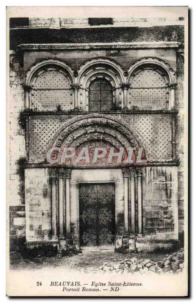 Beauvais — Romanischer Portal der Kirche Saint-Étienne — Verlag ND - Vorderseite