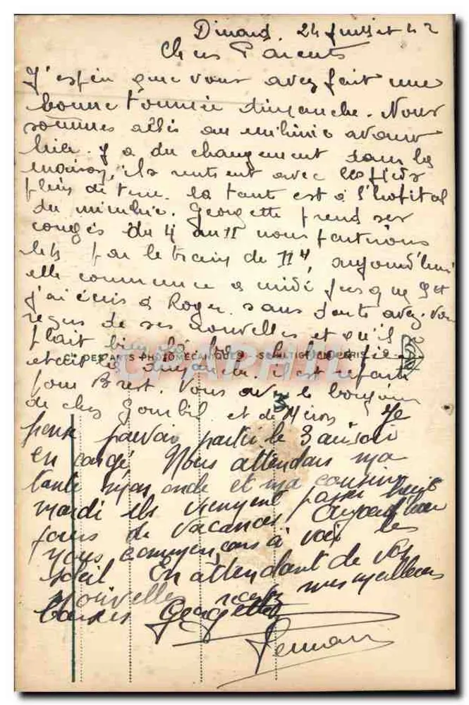 Dinard - La Palmeraie, im Hintergrund Saint-Malo — Verlag ABA, Nr. 146 - Rückseite