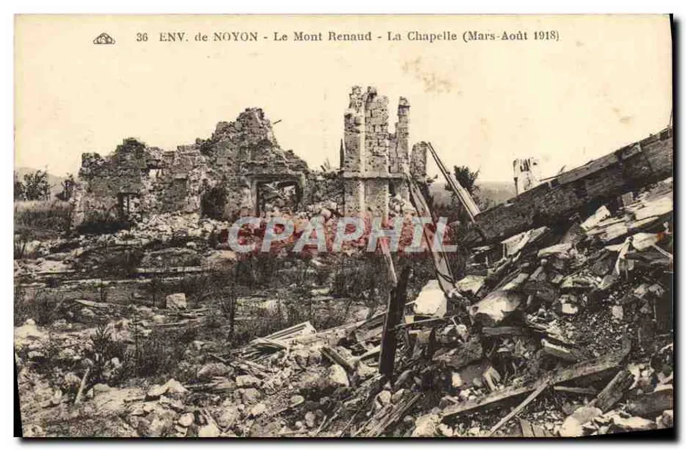 ENV. von NOYON - Le Mont Renaud - La Chapelle (März-August 1918) - Vorderseite