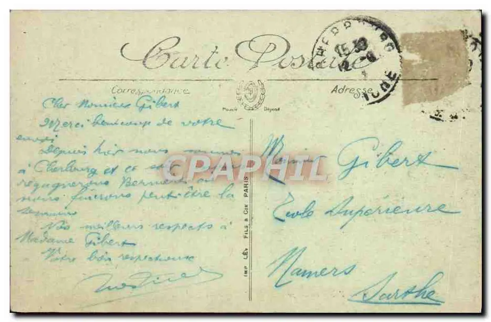 Cherbourg — Allgemeine Ansicht vom Montagne du Roule — LL - Rückseite
