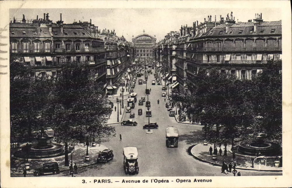 Paryż — Aleja Opery — Opera Avenue — n°3 - Awers