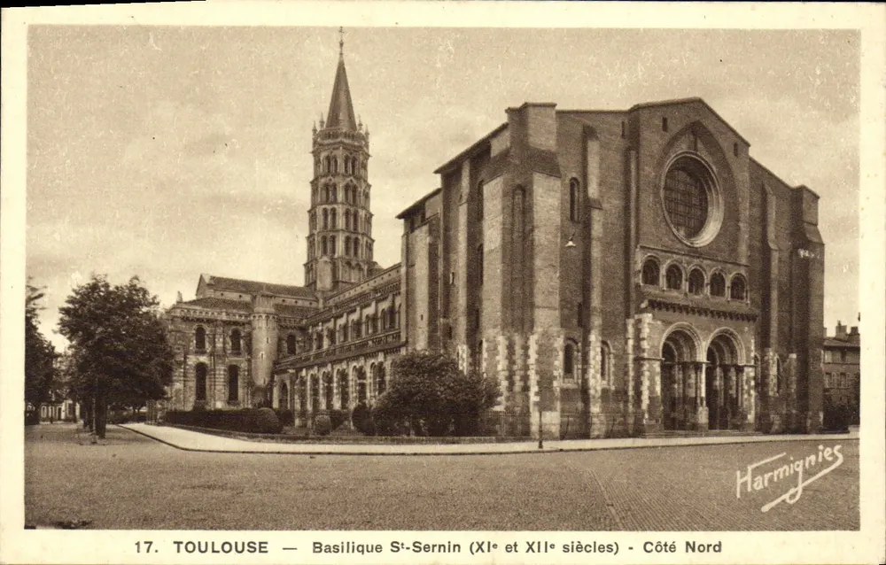 Toulouse — Basílica de São Sernin (séculos XI e XII) — Canto Norte — Harmignies - Frente