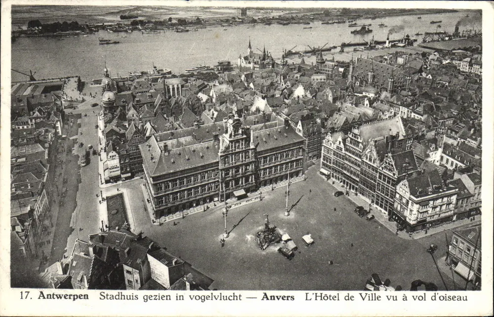Antwerpen — Das Rathaus aus der Vogelperspektive — Édition Prévet, Nr. 17 - Vorderseite