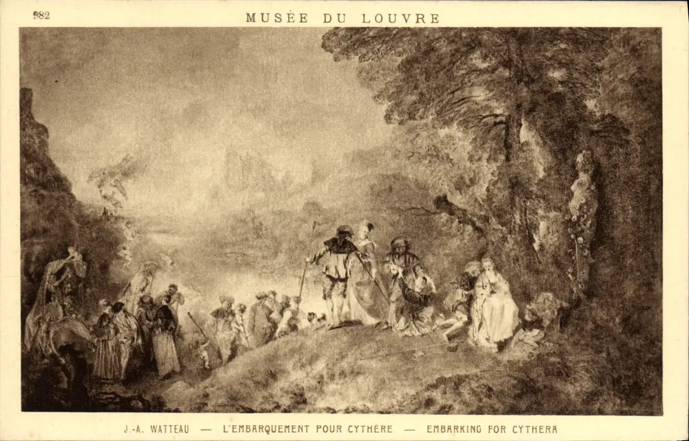 Die Abfahrt nach Kythera — J.-A. Watteau — Louvre-Museum - Vorderseite