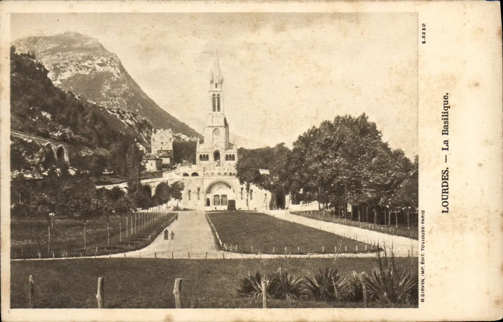 Lourdes — A Basílica — B. SIVREN, IMP. ÉDT. TOULOUSE PARIS - Frente