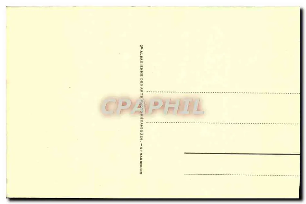 Lourdes - Das befestigte Schloss und der Gave — Verlag Alsacienne des Arts Photomécaniques, Straßburg - Rückseite