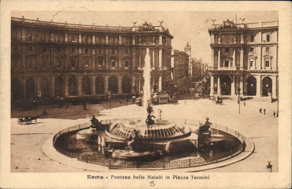Rom — Fontana delle Naiadi in Piazza Termini — unbekannter Verleger, Seriennummer 5 - Vorderseite