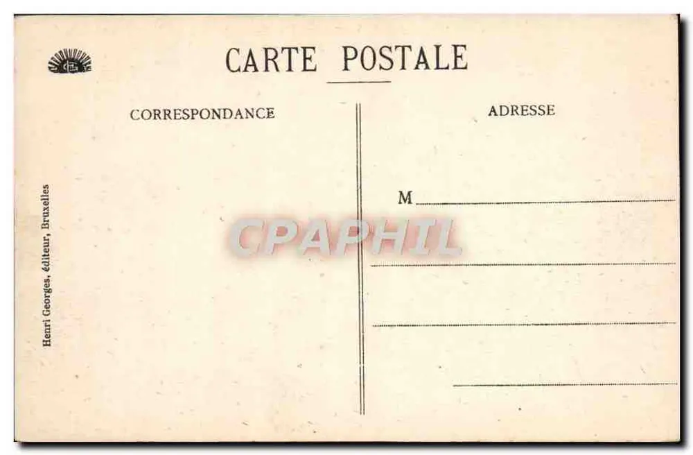 Anvers — Avenue De Keyser — widok ulicy z tramwajem i budynkami — Henri Georges, Bruksela - Rewers