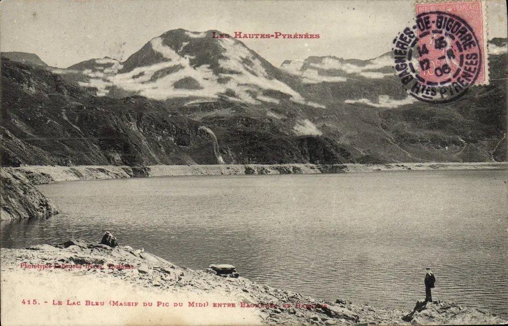 Lac Bleu (Massiv des Pic du Midi) — zwischen Baigore und Banyuls — Phototypie Labouche-Peres, Toulouse, n°415 - Vorderseite