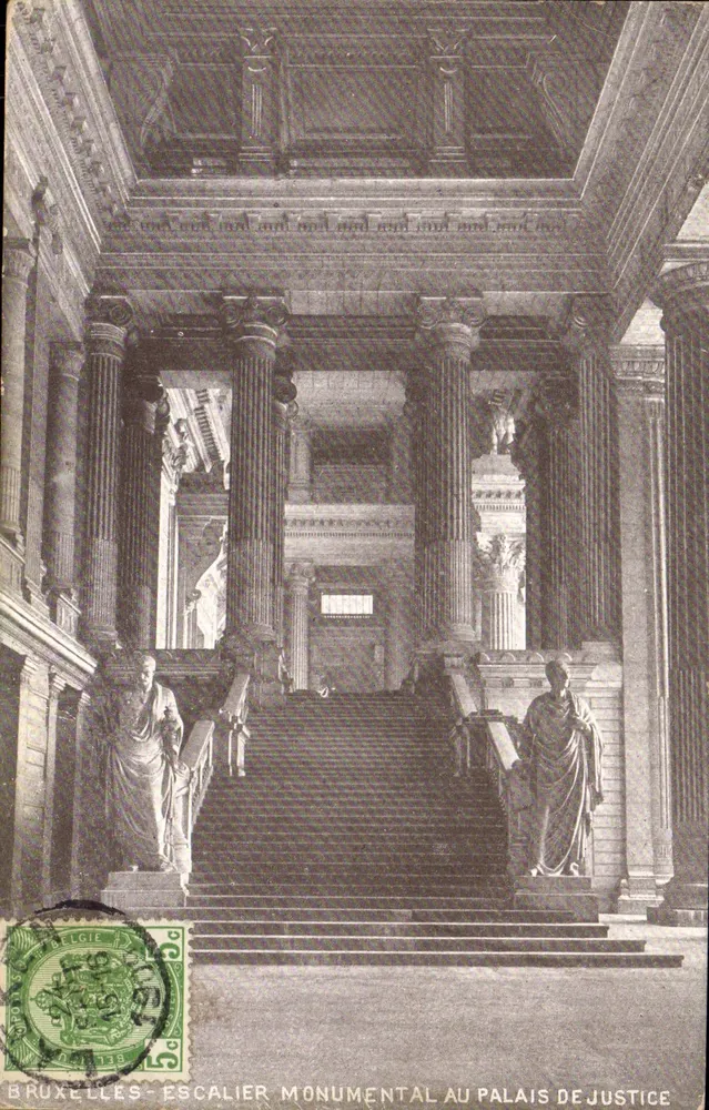 Brüssel - Monumentale Treppe am Palast der Gerechtigkeit — Verlag Mazairac, Brüssel-Centre - Vorderseite