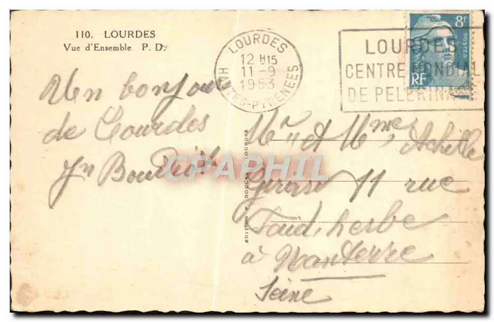 Lourdes — Vista geral — Edição P.D.* n°110 - Verso