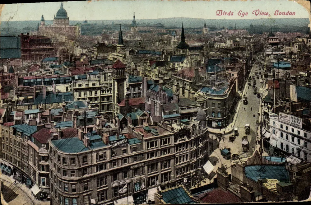 Vue aérienne de Londres — éditeur : Birds Eye View, London - Frente