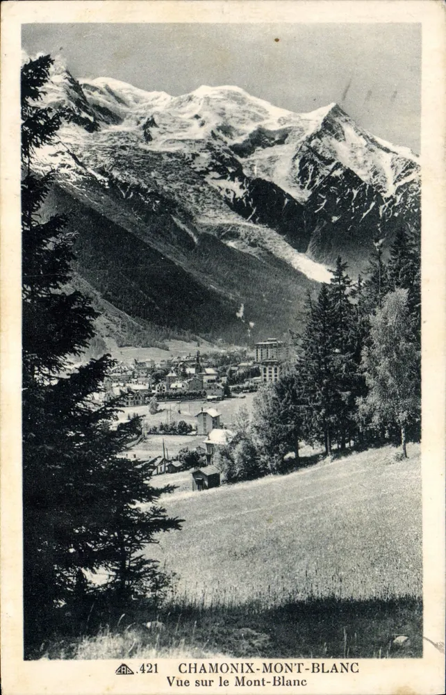 Chamonix-Mont-Blanc — Ansicht des Mont-Blanc — Verlag AA n°421 - Vorderseite